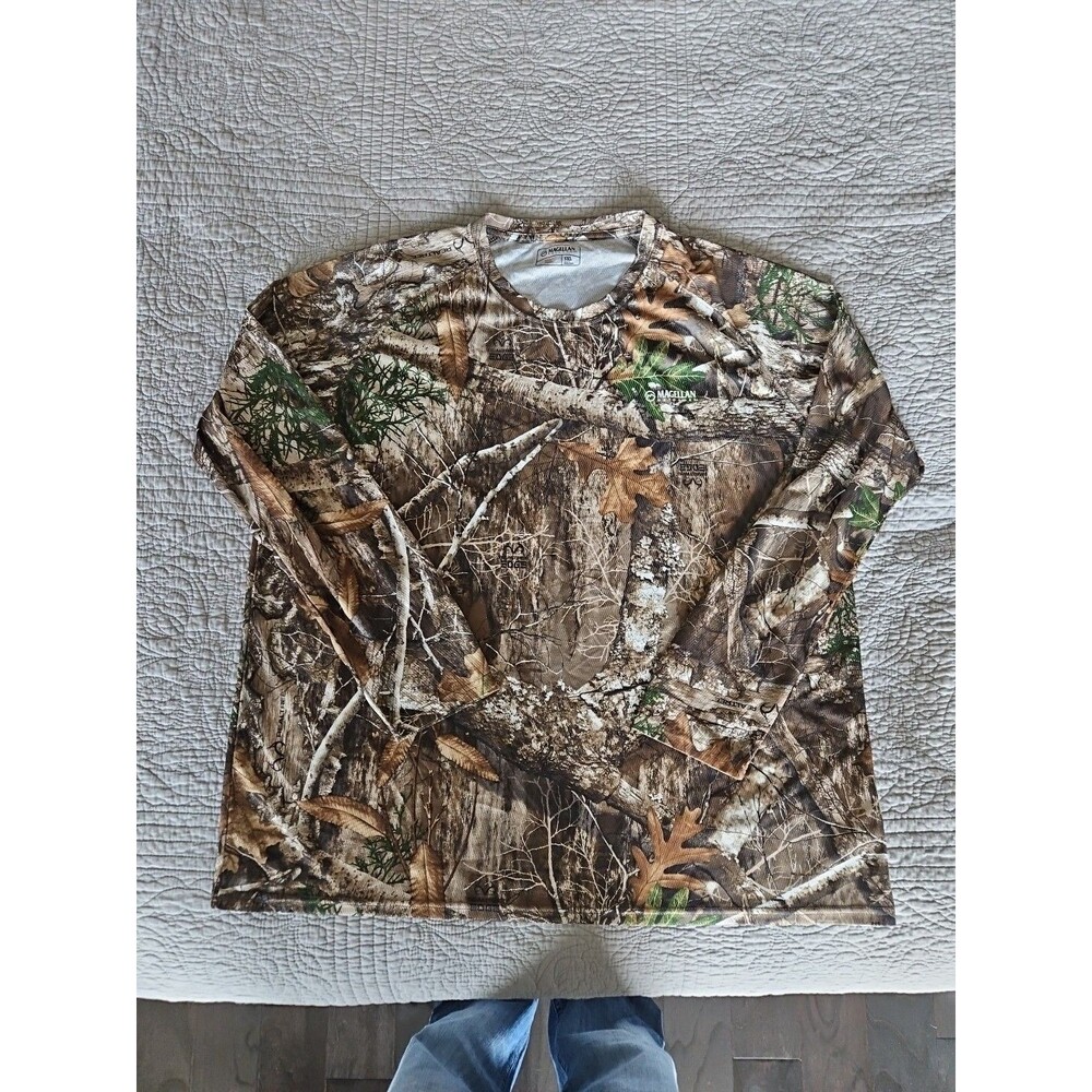 Magellan Hunt Gear Long Sleeve Camouflage Shirt Size 3XL Realtree Edge